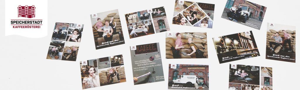 Foto-Shooting und Grusskarten für die Speicherstadt Kaffeerösterei