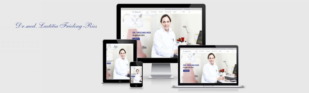 Fotoshooting und Homepage für die Augenärztin Dr. med. Laeticia Frieling-Ries durch Kähler & Kähler