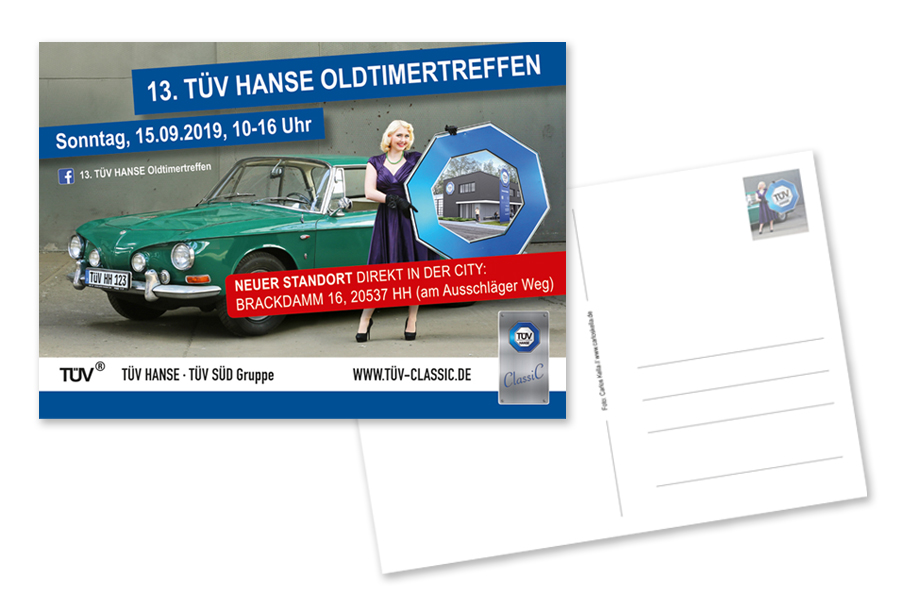 Event-Organisation und Werbemittel für das 13. TÜV HANSE Oldtimertreffen durch Kähler & Kähler