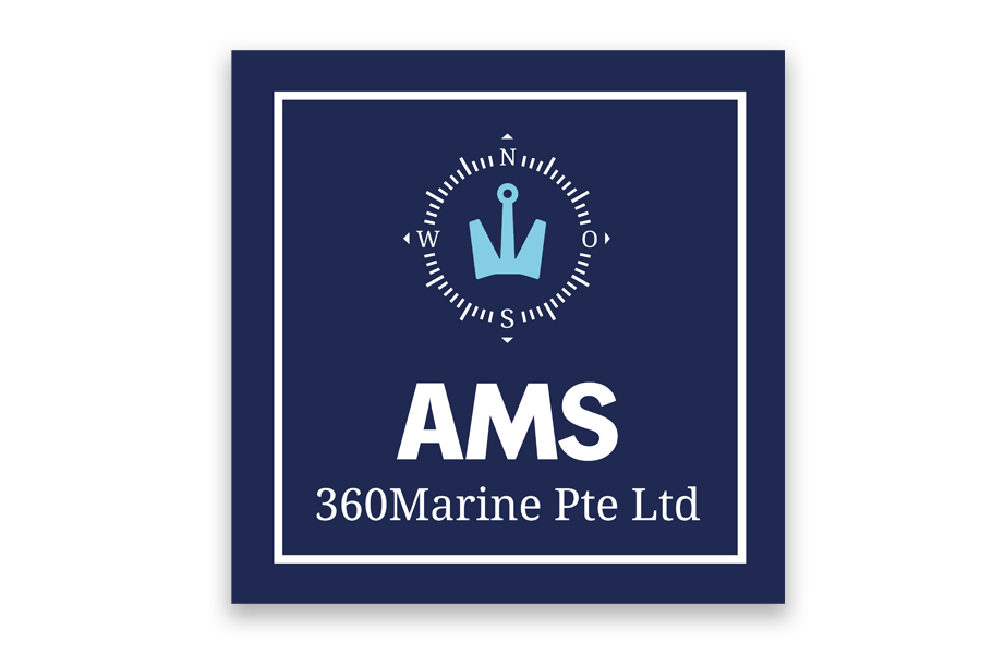 Logo-Adaption und Gestaltung der Business-Cards für AMS 360Marine Pte Ltd durch Kähler & Kähler