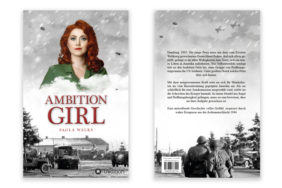 Buchgestaltung des Paperback Romans "Ambition Girl"