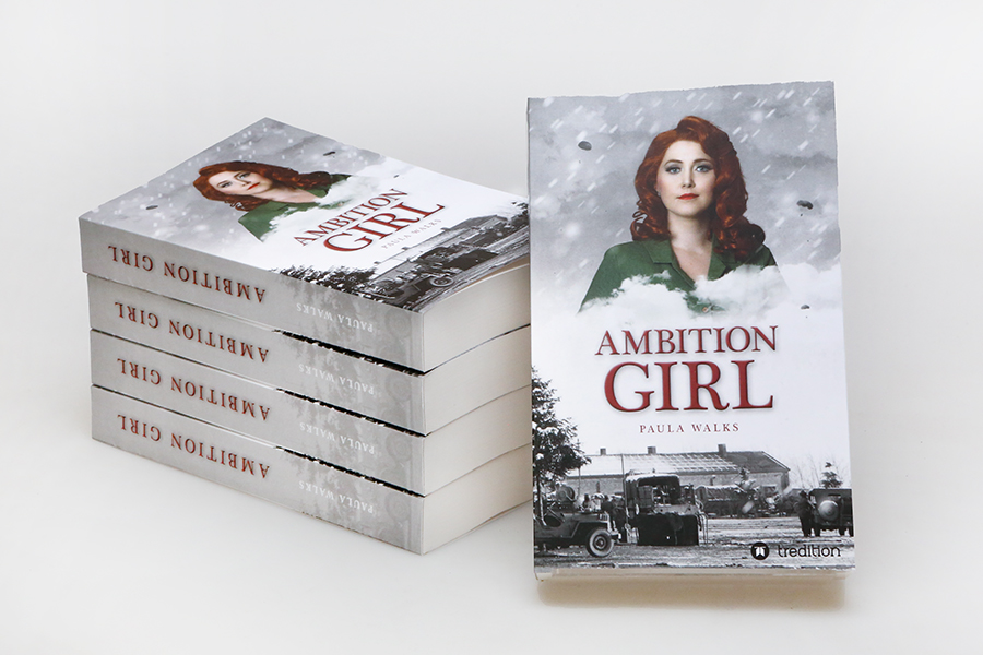 Buchgestaltung des Paperback Romans "Ambition Girl"